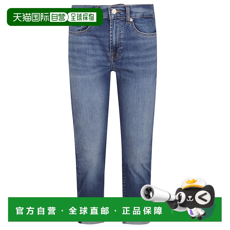 自营7 for all mankindMid-Rise Relaxed Skinny Jeans - blue 美