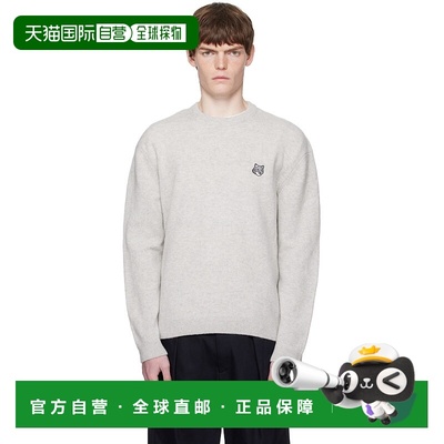 1h可退 香港直邮潮奢 MAISON KITSUNE 男士 灰色 Fox Head Comfor