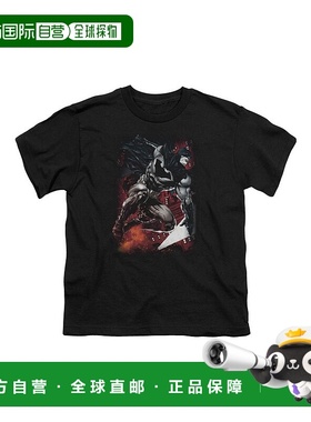 自营 gildan蝙蝠侠 Sparks Leap 短袖青少年 T 恤/T 恤 - 黑色 美