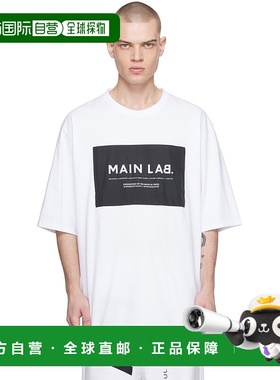 1h可退 香港直邮潮奢 Balmain 巴尔曼 男士 白色 Label T 恤 CH6E