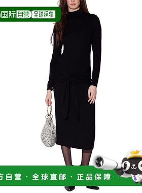自营Walter Baker Celeste Midi连衣裙-黑色 美国奥莱直发