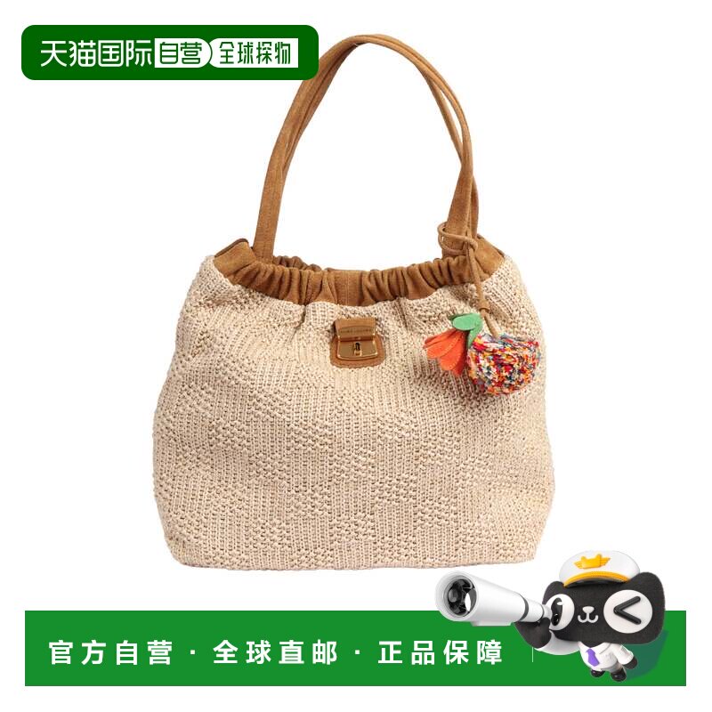 自营marc jacobs米色Pom Pom编织手提袋-中性色 美国奥莱直发