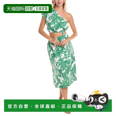 自营 Tori Richard Sun Block Thalia亚麻混纺连衣裙-白色 美国奥