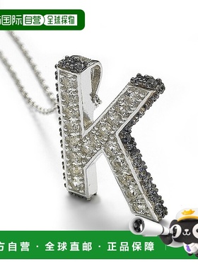 自营 Suzy Levian 纯银蓝宝石和钻石装饰字母吊坠 - 蓝色 美国奥