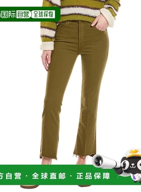 自营 MOTHER The Insider Crop Step Fray Fir 绿色牛仔裤 - 绿色