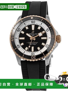 自营Breitling Superocean Automatic 42 Black Dial 18K Rose Go