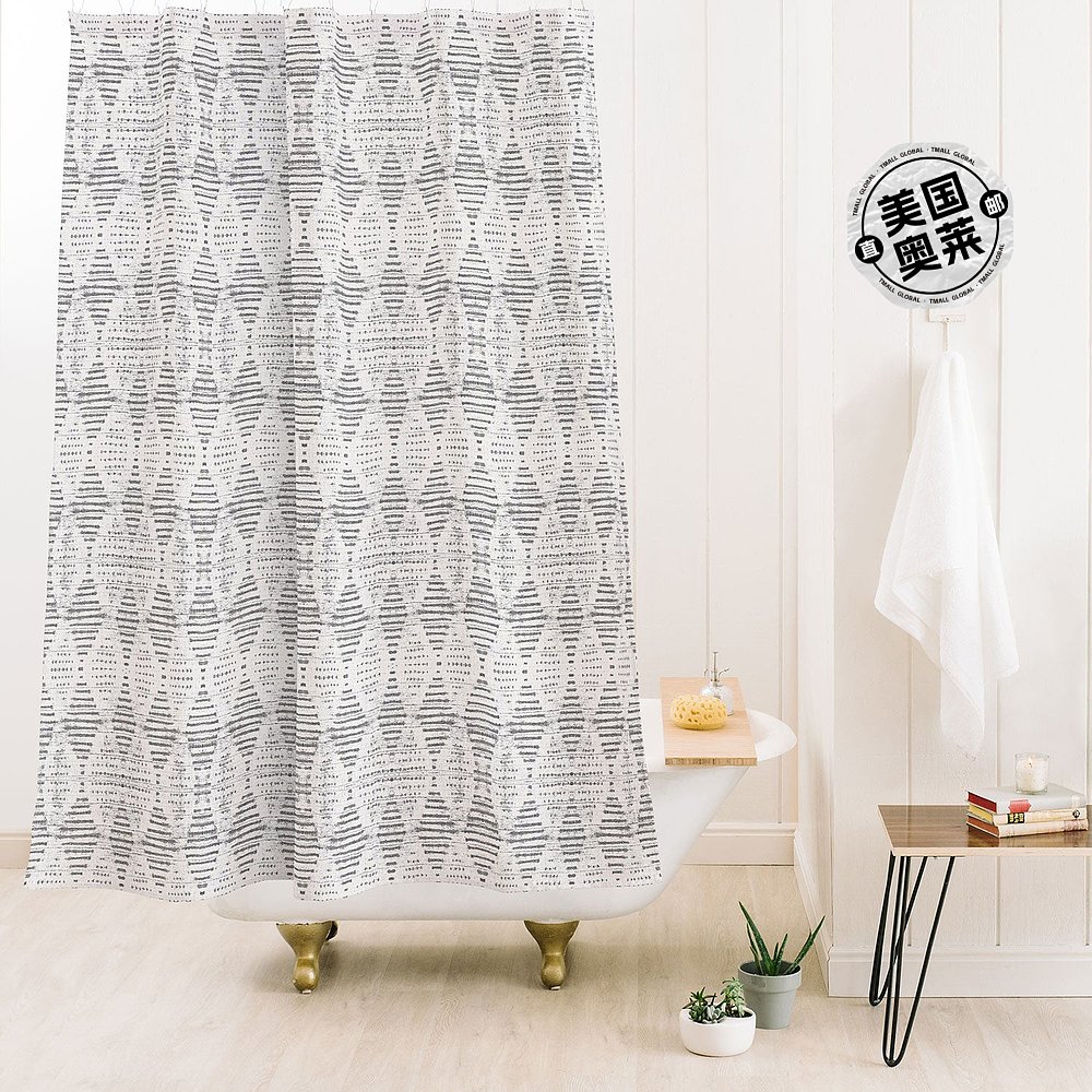 deny designsHolli Zollinger Kufi Grey Light Shower Curtain-