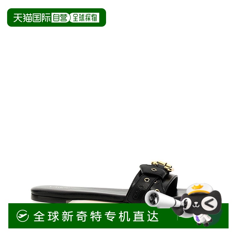1h可退 香港直邮潮奢 Chloe 蔻依 女士 Mae 結飾拖鞋 CHC25S08NQJ