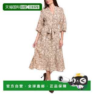 棕色 V领长裙 连衣裙美国直发奥莱 Camuto 自营Vince