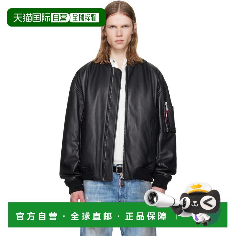 【美国直邮】dsquared2 男士 皮质外套皮衣夹克