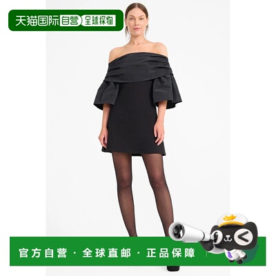 自营Staud Women's Harper Mini Dress, Black - black 美国奥莱