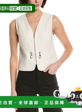 自营A.L.C. Leo Linen-Blend Vest - white 美国奥莱直发