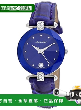 自营Mathey Tissot Women's Pyramide Blue Dial Watch - blue 美