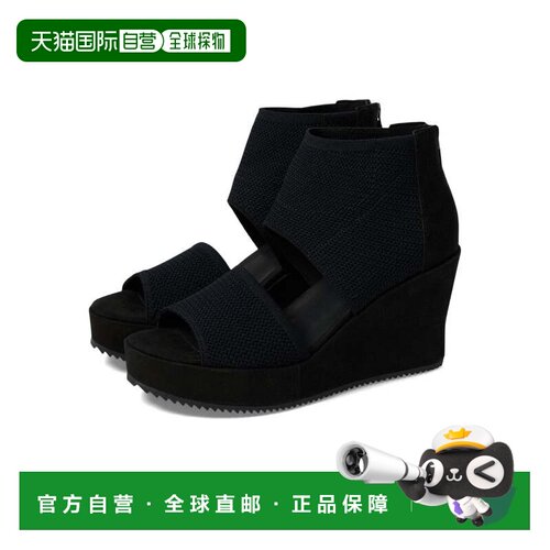 自营Eileen Fisher Leto凉鞋女士黑色厚底坡跟HTAT1605-黑色 美国