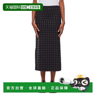 black 自营sportmaxNome 美国奥莱直 Skirt Midi Crystal Lycra