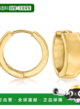 自营 Ross-Simons 意大利 18kt 黄金 Huggie Hoop 耳环 - 黄色 美
