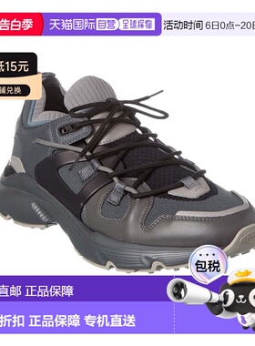 自营 tod'sTOD皮革网眼运动鞋-灰色 美国奥莱直发