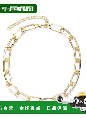 自营adorniaGold Plated Chunky Paperclip Necklace - gold 美国