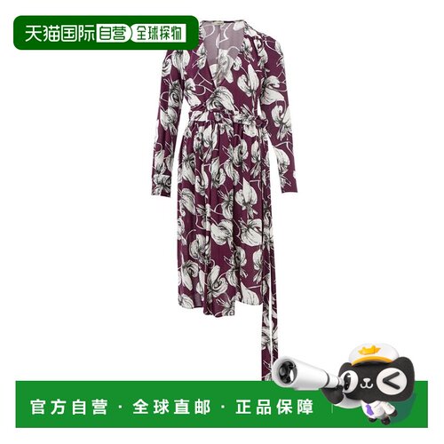自营Lardini Viscose Casual Women's Dress - purple 美国奥莱直
