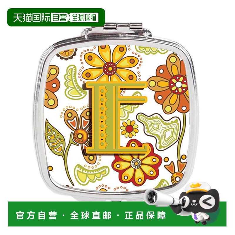 自营 Carolines Treasures CJ2003-ESCM 字母 E 花卉芥末和正品
