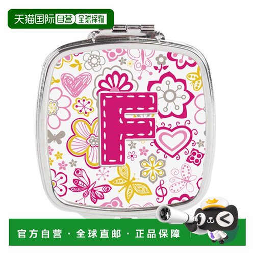 自营Carolines Treasures CJ2005-FSCM 字母 F 花蝴蝶粉色小正品