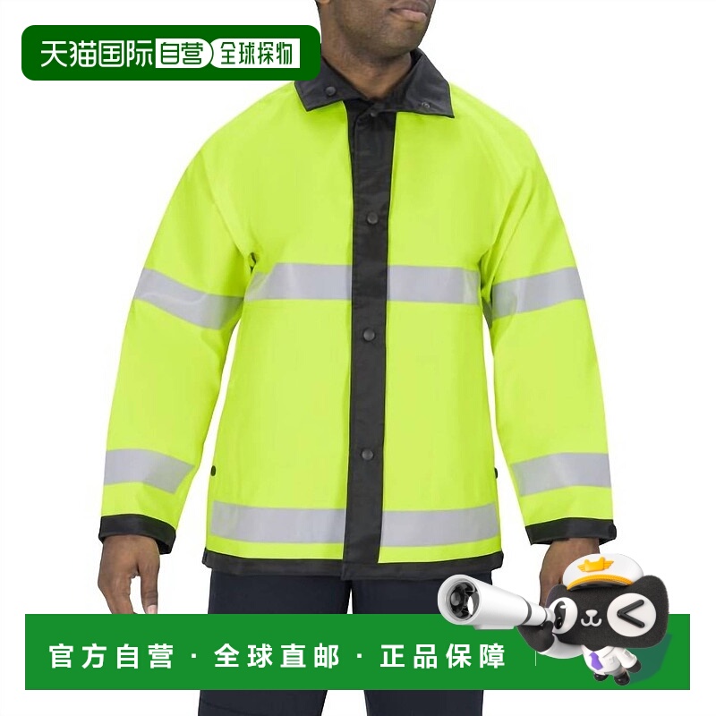 自营blauer双面防雨夹克，高可视黄色配黑色-高可视黄色带黑色 美