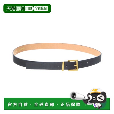 自营Persaman New York Marina Leather Belt - black 美国奥莱直