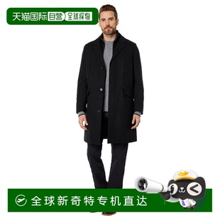 羊毛斜纹布男士 Haan 39英寸经典 带围 毛呢大衣 美国直邮 Cole