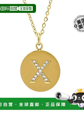 Adornia 首字母圆盘项链 金色 - gold-x 【美国奥莱】直发