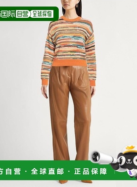 1h可退 【美国直邮】ALANUI女士毛衣长袖圆领针织连帽条纹女装流