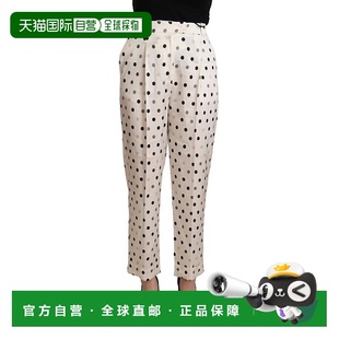 Ermanno 白色 Scervino 长裤 美国奥 波尔卡圆点高腰带女式 自营