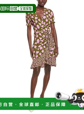 自营Diane von Furstenberg Emilia Mini Dress - green 美国奥莱