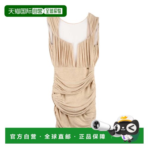 自营elisabetta franchiMini Dress Lame - Beige - neutrals 美