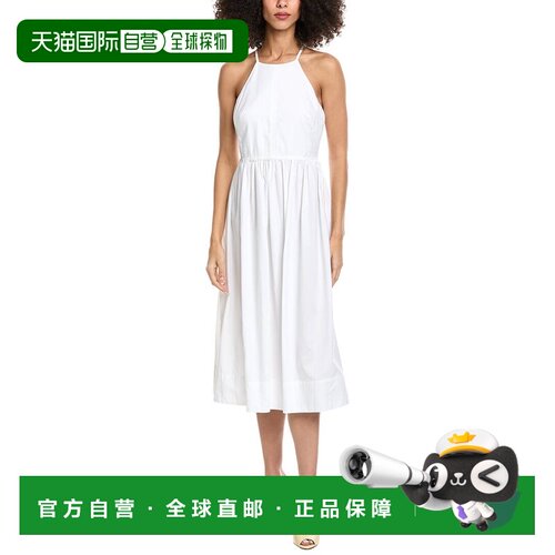自营Bella Dahl Fitted Midi Halter Dress - white 美国奥莱直发