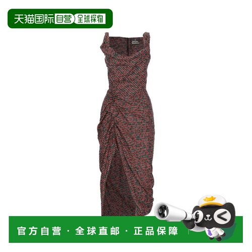 自营vivienne westwoodBlack Draped Sleeveless Cowl Neck Dress