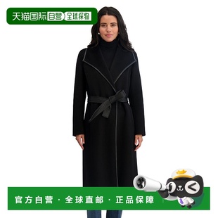 Double Faced Long Women Trimmed Leather 自营TAHARI Faux