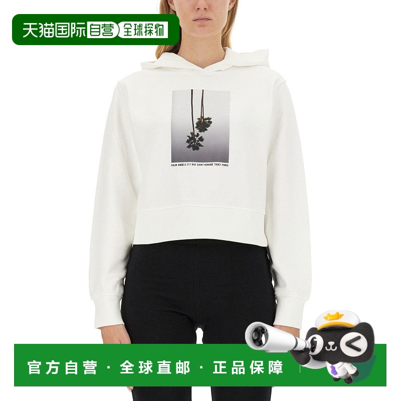 自营 palm angels带标志的运动衫-白色 美国奥莱直发长袖卫衣