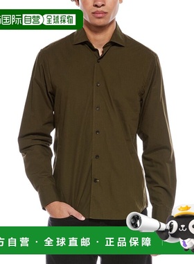 自营Robert Talbott Cooper Brushed Shirt - green 美国奥莱直发
