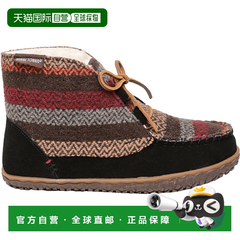 自营 minnetonka女式Torrey绒面革黑色/多色-黑色/多色 美国奥莱