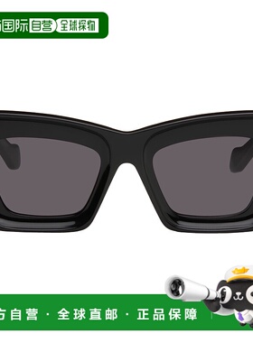 1h可退 香港直邮潮奢 LOEWE 罗意威 女士 黑色 Anagram 太阳镜 LW