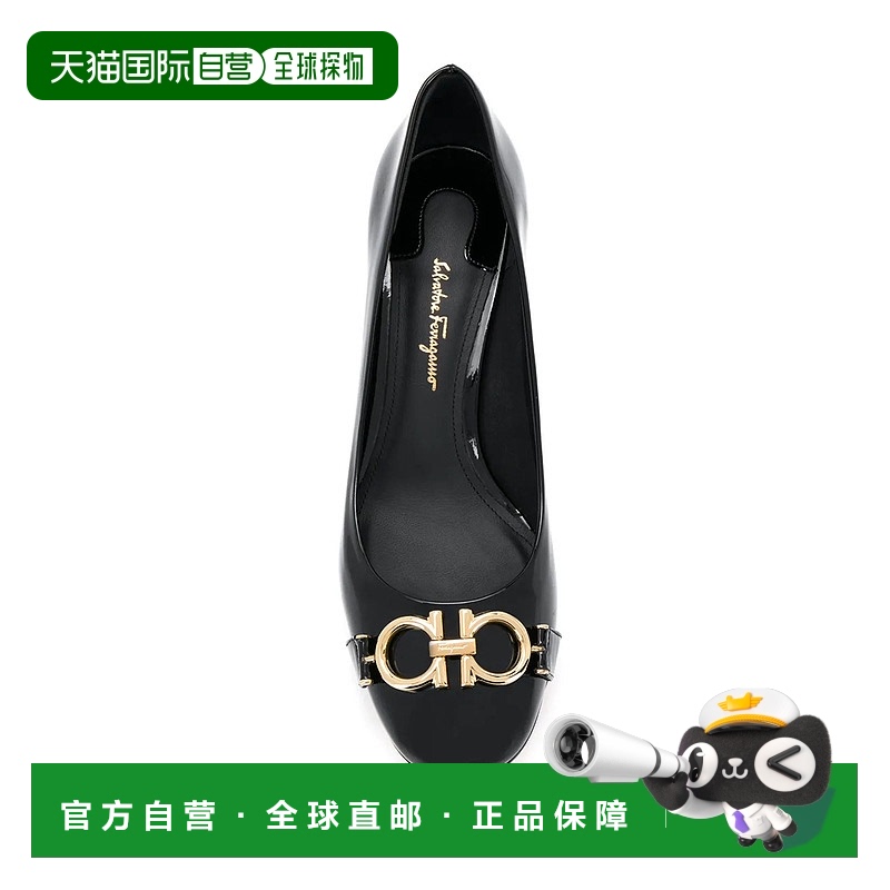 自营 salvatore ferragamo菲拉格慕装饰泵-黑色 美国奥莱直发