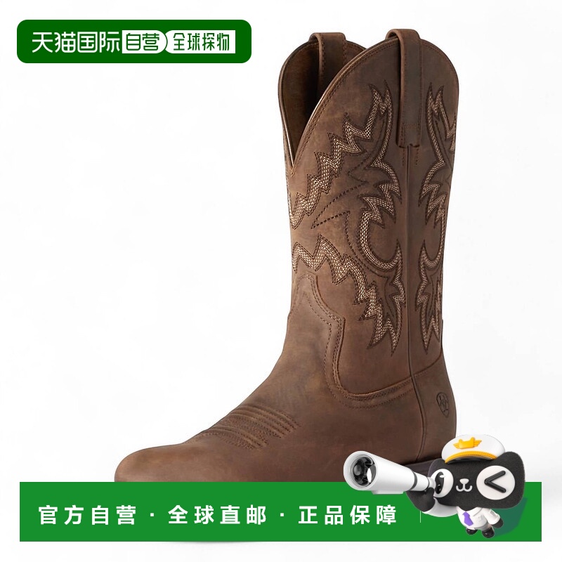 自营 ariat男式 Stockman 圆头靴（Talon Tan）- talon tan 美国
