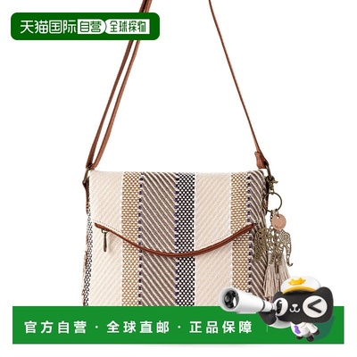 自营the sakFoldover Crossbody - woven - tobacco batik world