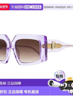 自营 Just Cavalli女式透明蝴蝶太阳镜SJC020K 06SC紫色54mm-06s