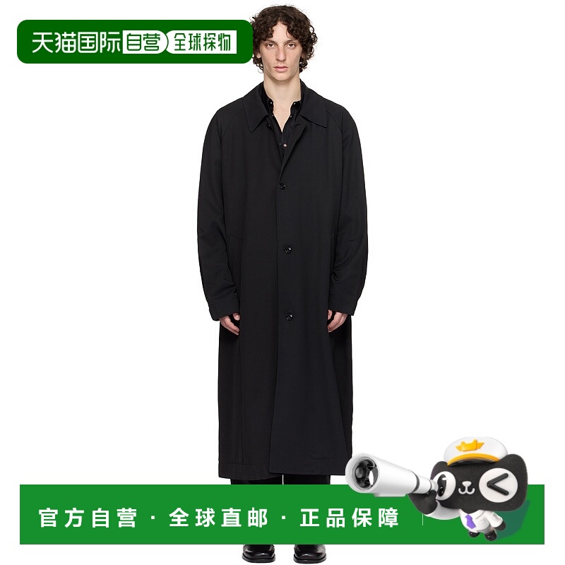 1h可退 香港直邮潮奢 Lemaire 男士 黑色 Half 大衣 CO1097LF1362