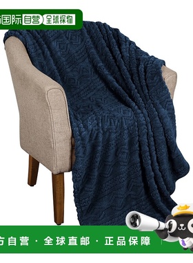 自营Superior 北极波西米亚风针织提花抓绒毯子中等重量蓬松床上