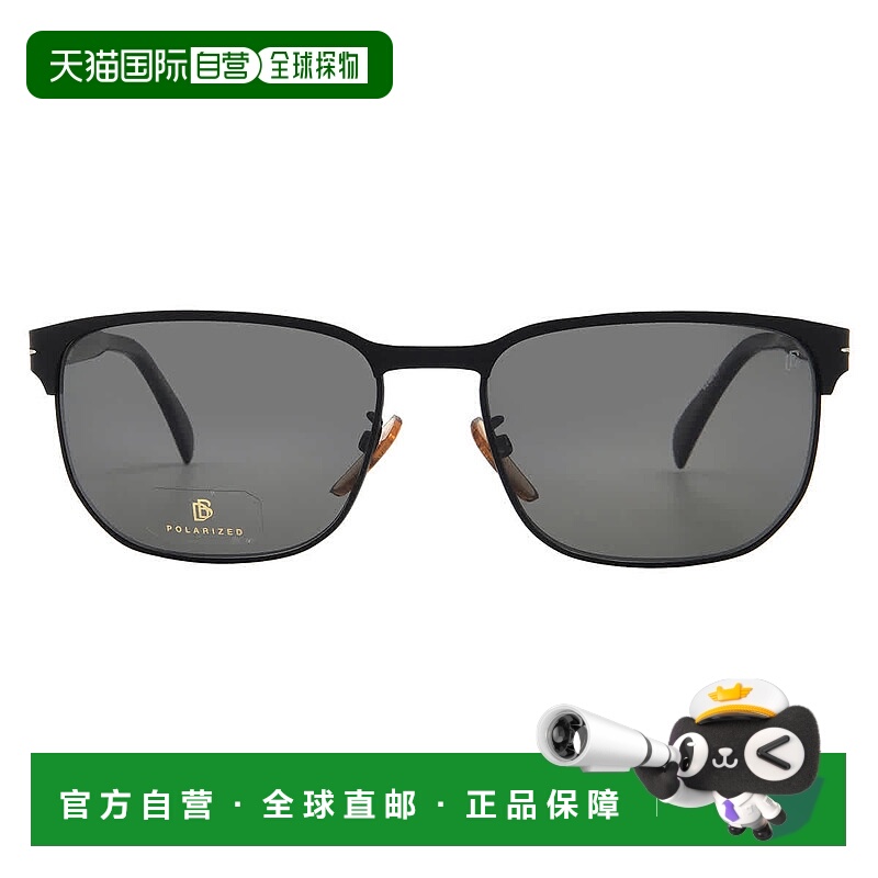 自营David Beckham Polarized Grey Pilot Men's Sunglasses DB 1