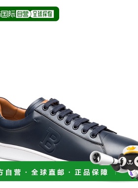 自营 Bally Asher 6205252 男士深海军蓝小牛皮运动鞋 - 蓝色 美