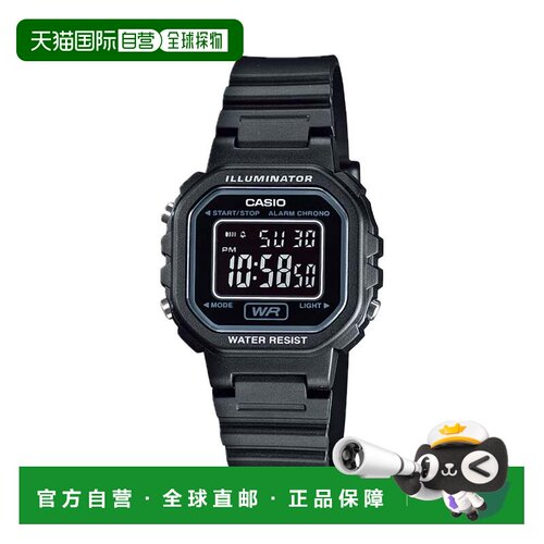 自营casio卡西欧女士黑色数字树脂表带手表-LA-20WH-1BDF-多 美国