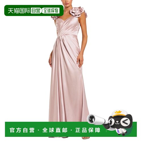 自营Mac Duggal 3D花朵长裙-玫瑰 美国奥莱直发